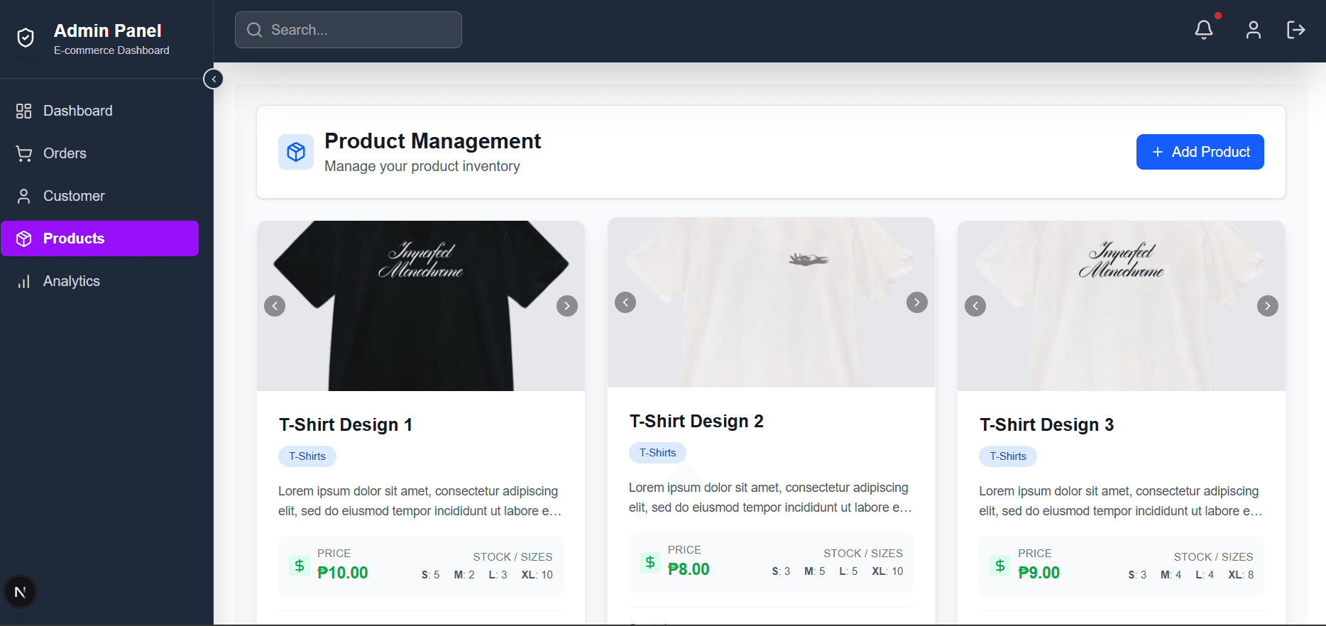 E-Commerce Platform (Admin)